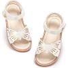 imageTHEE BRON Toddler Girls Butterfly Floral Sandals  Comfy Sparkle Shoes for Play ampamp Summer AdventuresAa520enchanted White