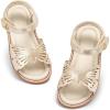 imageTHEE BRON Toddler Girls Butterfly Floral Sandals  Comfy Sparkle Shoes for Play ampamp Summer AdventuresAa520wisp Gold