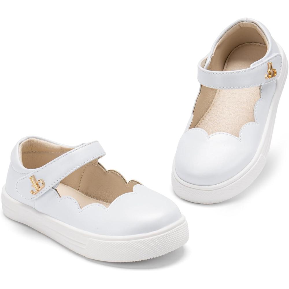 imageTHEE BRON Shiny Gloss Toddler Girls Sneakers Versatile Fun Casual Kicks for Little OnesAs602frosted White