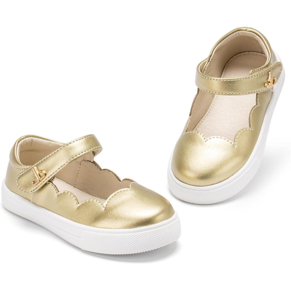 imageTHEE BRON Shiny Gloss Toddler Girls Sneakers Versatile Fun Casual Kicks for Little OnesAs602royal Gold