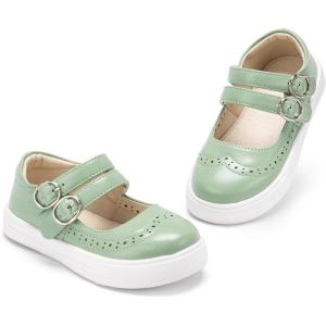 THEE BRON Shiny Gloss Toddler Girls Sneakers Versatile Fun Casual Kicks for Little Ones(As470-mint Green)