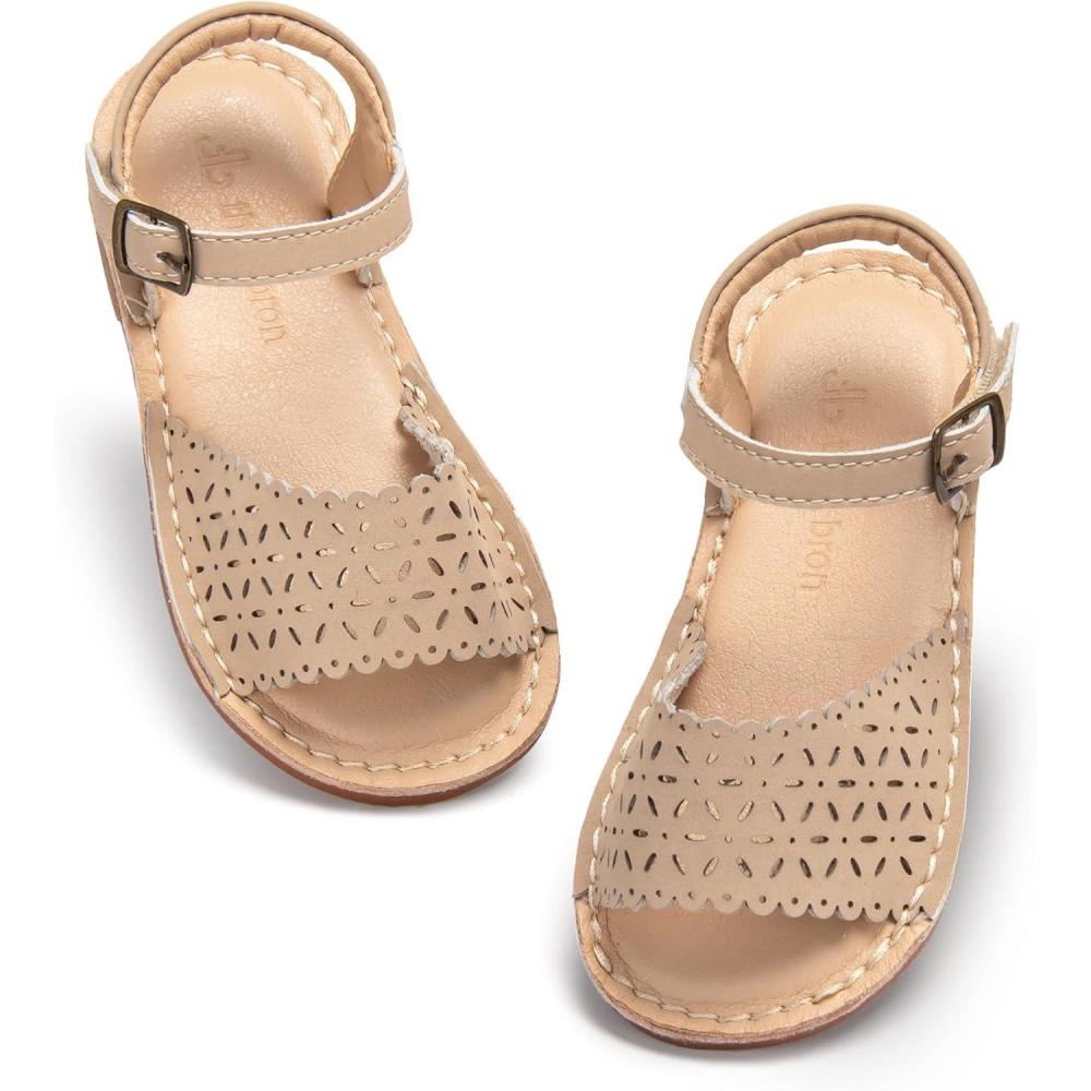 imageTHEE BRON Toddler Girls Gladiator Sandals  Cushioned Comfy Shoes for Princess Summer PlayAa538vanilla Beige
