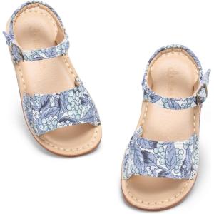 THEE BRON Toddler Girls Gladiator Sandals – Cushioned Comfy Shoes for Princess Summer Play(Aa558-grape Blue)