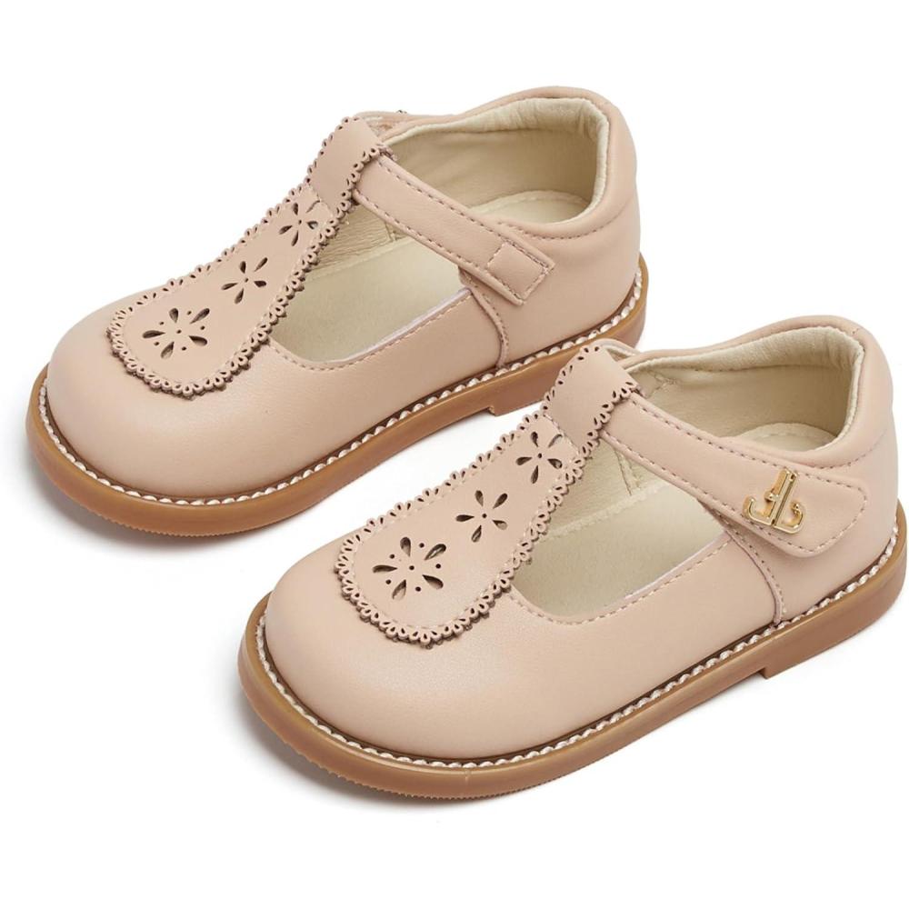 imageTHEE BRON Vintage Cutout Whispering Petal Filigree TStrap Mary Jane Oxfords for Little GirlsAx502blush Pink