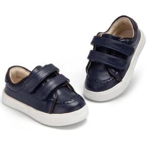 THEE BRON Toddler Girls Casual Sneakers Stylish Comfy T-Strap Everyday Shoes(As502-navy Blue)