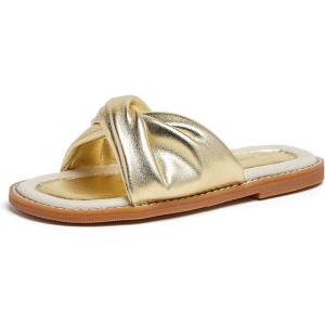 THEE BRON Princess Dress Slippers Slides Sandals for Little Girls(Aa518-moonlit Gold)