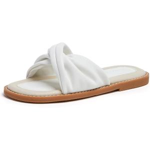 THEE BRON Princess Dress Slippers Slides Sandals for Little Girls(Aa518-seashell White)