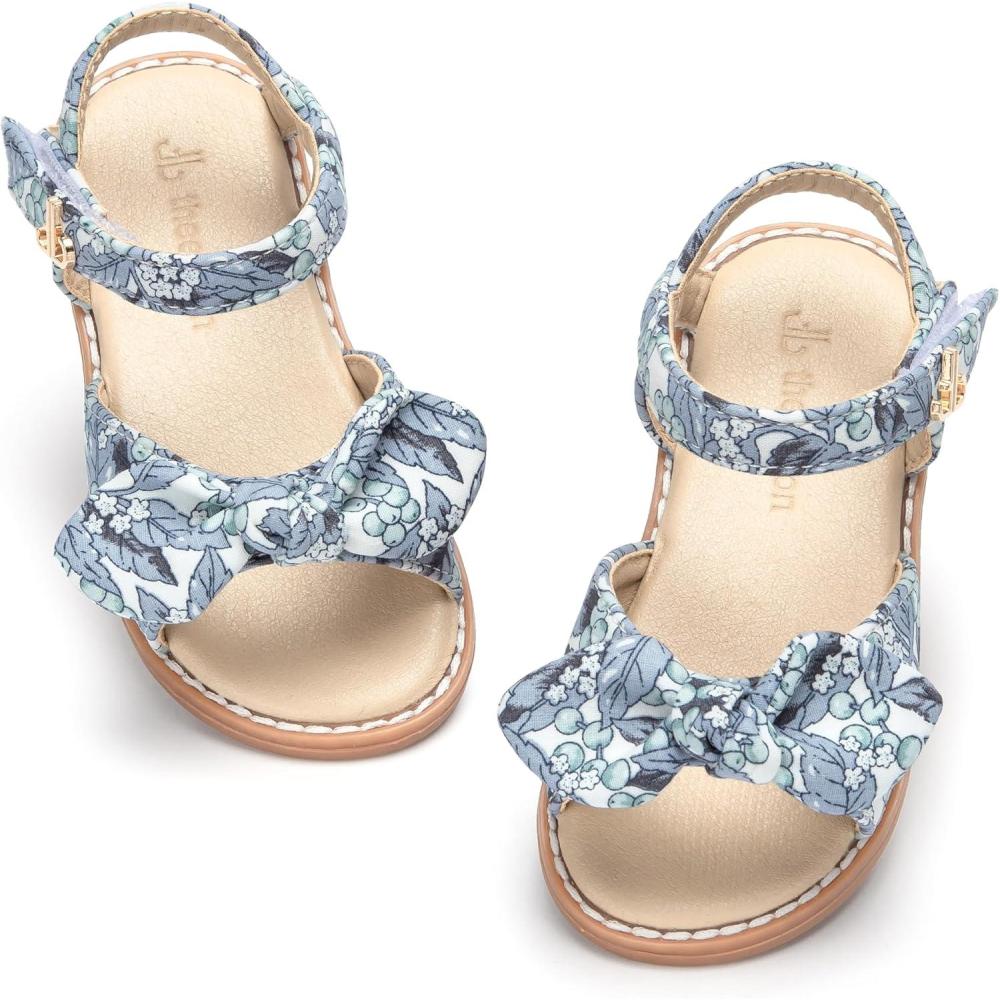 imageTHEE BRON Toddler Girls Sandals Wedding Flower Girl Dress Shoes Summer Open Toe FlatsAa562grape Blue