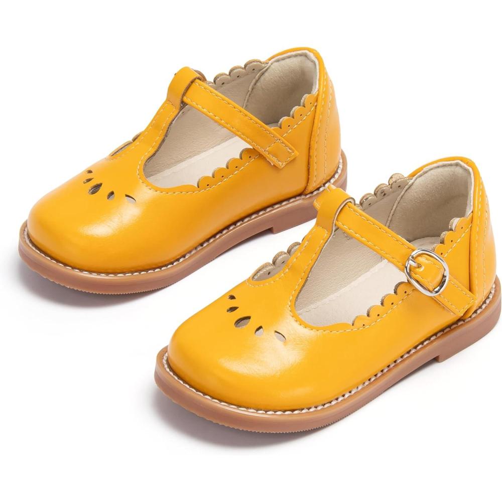 image:imageTHEE BRON Girls TStrap Mary Jane Oxfords Vintage Cutout Dress Shoes School PartyAx410coral Orange